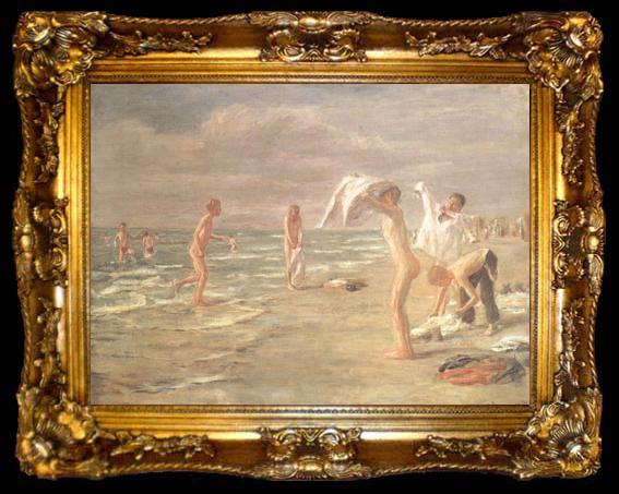 framed  Max Liebermann Bathing Youths (nn02), ta009-2